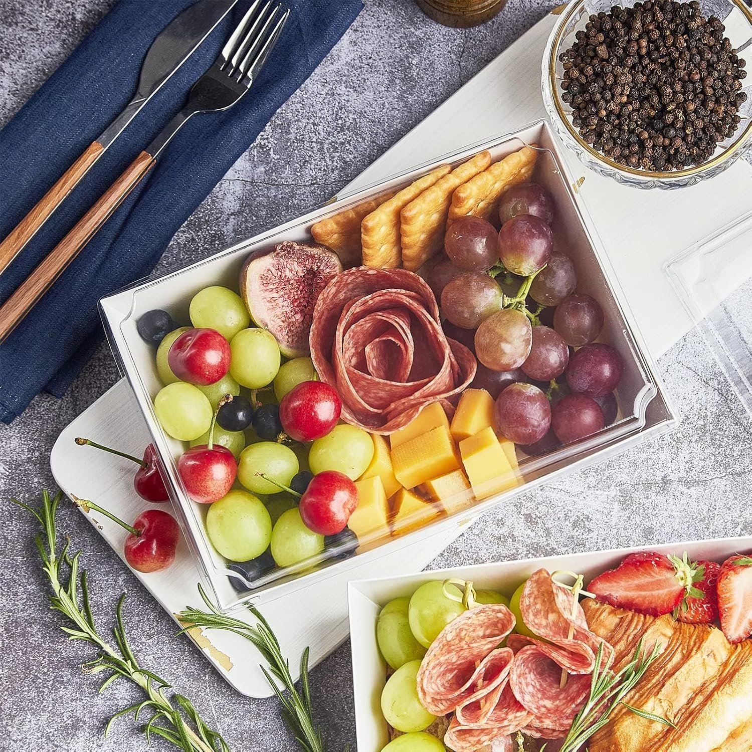 Wholesale 8 x 6 Inch Paper Charcuterie Boxes with Clear Lids 20 Pack Large Disposable Take Out Bakery Boxes To Go Containers for Cake Slices Cupcakes Sandwiches Cookies Cocoa Bombs Salads White Manufacturer Wholesale 8 x 6 Inch Paper Charcuterie Boxes with Clear Lids 20 Pack Large Disposable Take Out Bakery Boxes To Go Containers for Cake Slices Cupcakes Sandwiches Cookies Cocoa Bombs Salads White Manufacturer