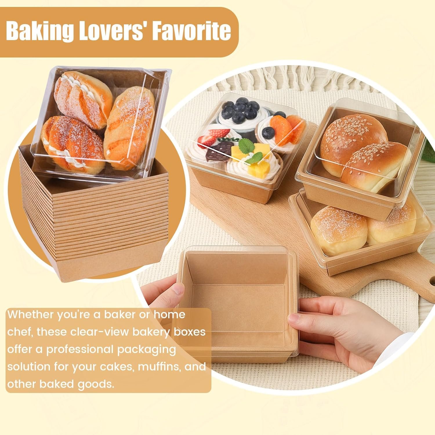 Wholesale 48PCS Charcuterie Boxes with Clear Lids 5.3