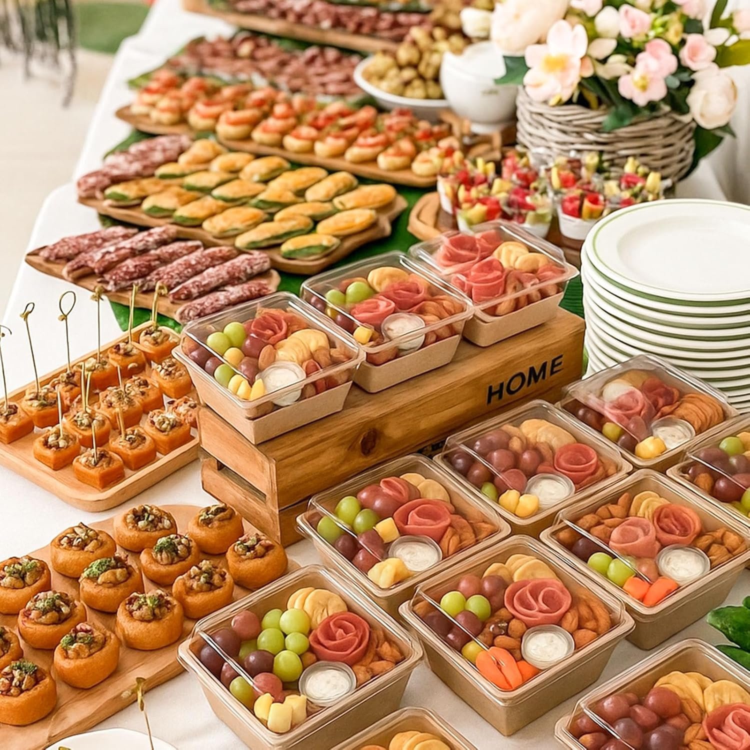 Wholesale 48PCS Charcuterie Boxes with Clear Lids 5.3