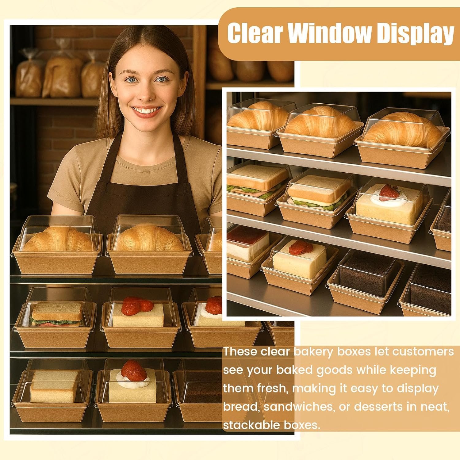 Wholesale 48PCS Charcuterie Boxes with Clear Lids 5.3