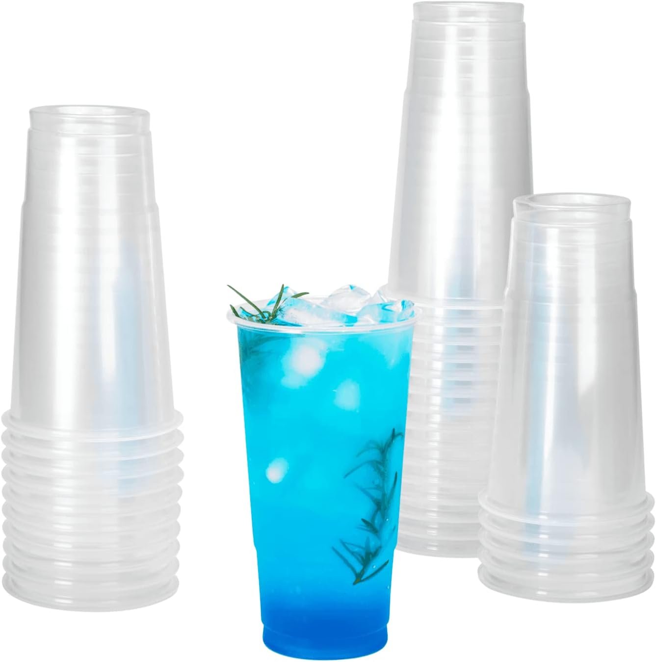 Wholesale [32oz - 600 ct] PP Plastic Cold Disposable Cups 104.5mm Diameter BPA Free 100% Recyclable Manufacturer