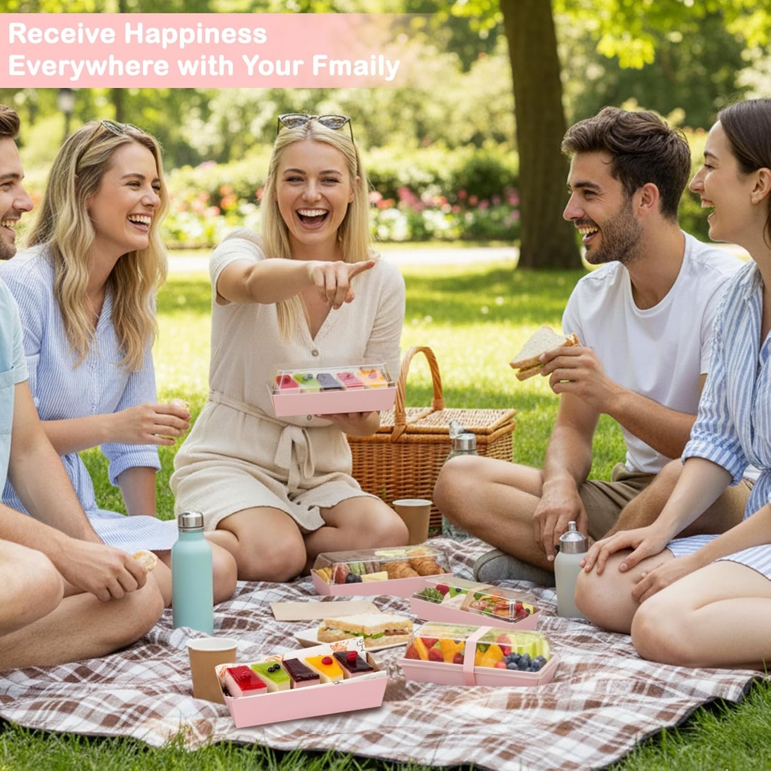 Wholesale 7.5x3.3 Inch Small Charcuterie Boxes with Clear Lids 100Pcs Disposable Mini Bakery Containers To Go Food Paper Boxes for Sandwiches Cookies Pastries Cake Slices Pink Manufacturer