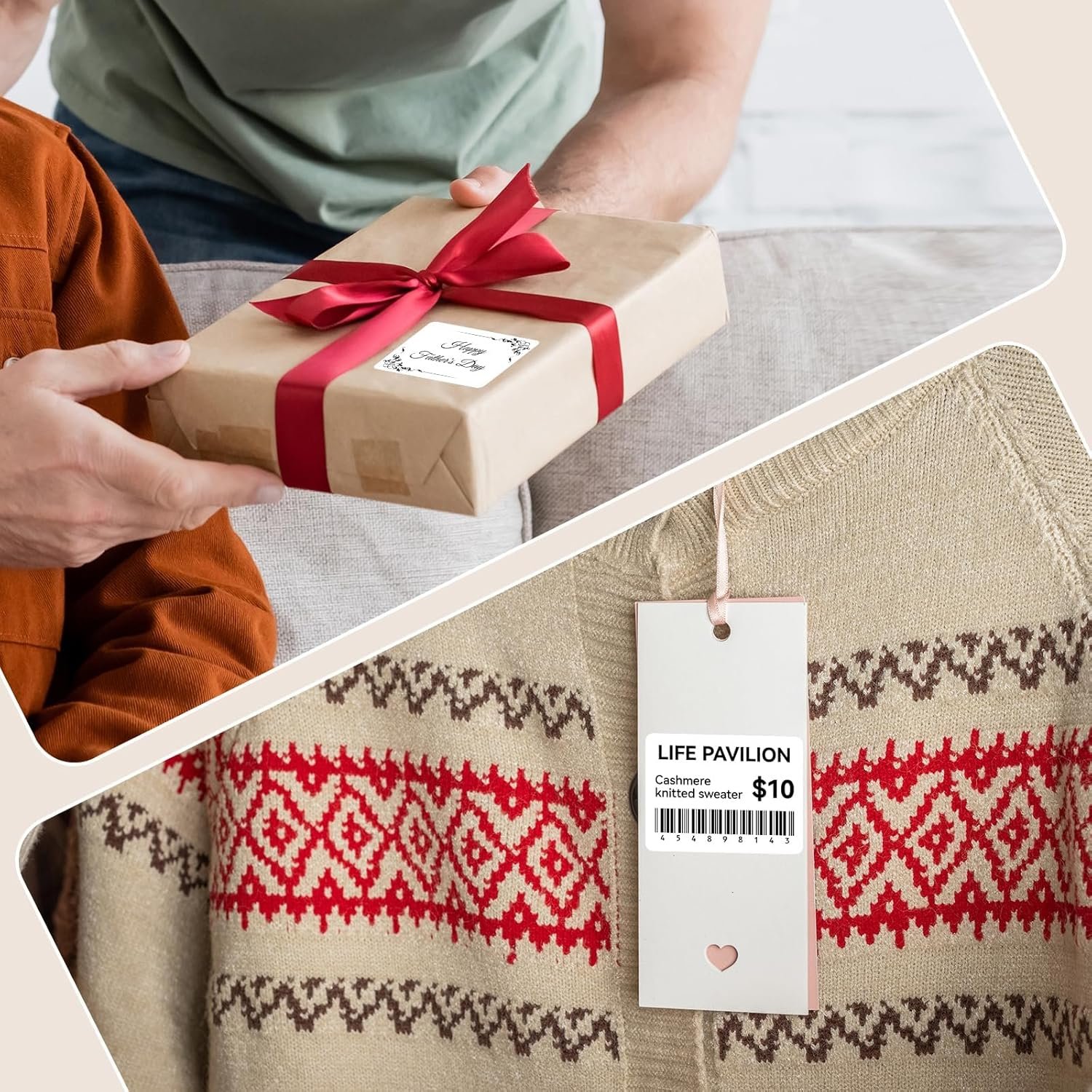 OEM 2 Rolls 2'' x 1.18'' (50x30mm) Waterproof Oil-Proof Tear-Proof Thermal Labels for B1 B21 B3S K3 Label Makers Black on White Manufacturer