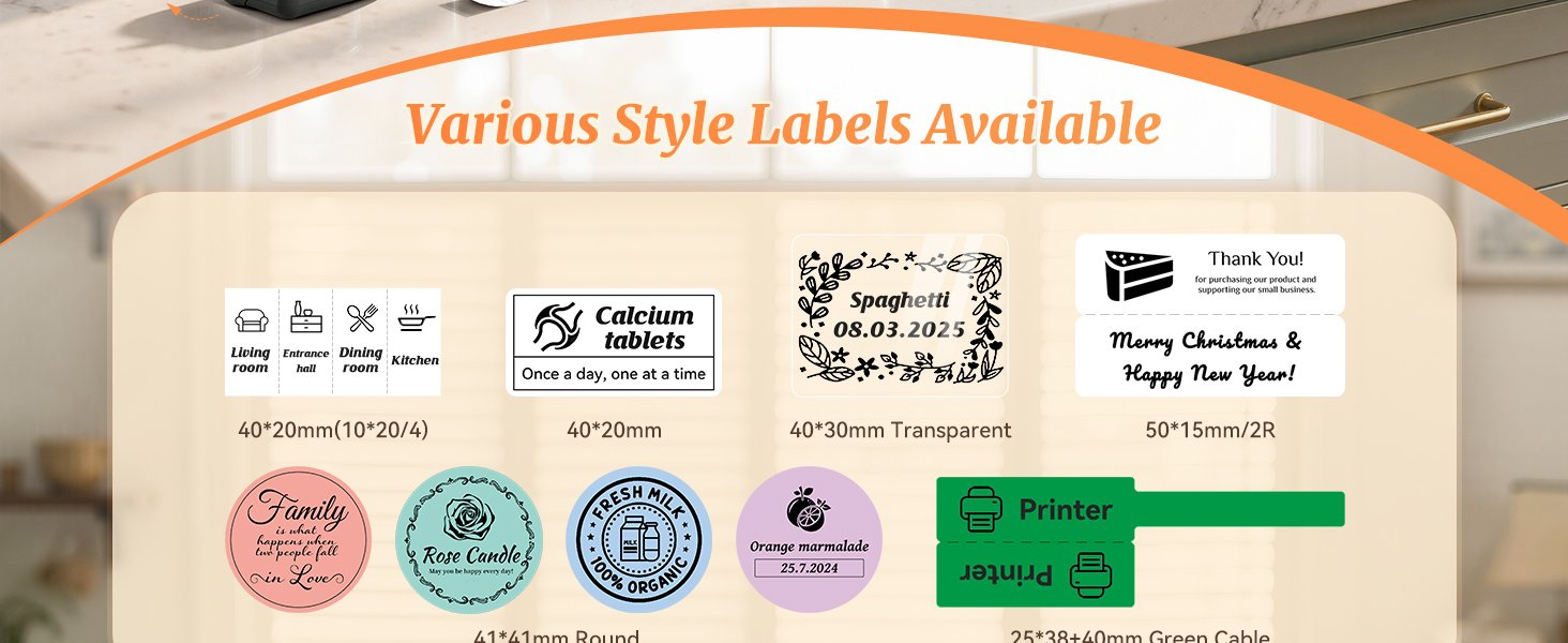 OEM 2 Rolls 2'' x 1.18'' (50x30mm) Waterproof Oil-Proof Tear-Proof Thermal Labels for B1 B21 B3S K3 Label Makers Black on White Manufacturer