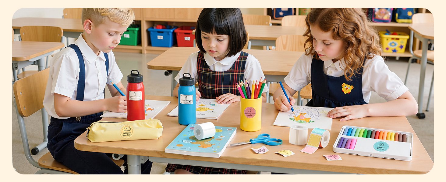 OEM 2 Rolls 2'' x 1.18'' (50x30mm) Waterproof Oil-Proof Tear-Proof Thermal Labels for B1 B21 B3S K3 Label Makers Black on White Manufacturer