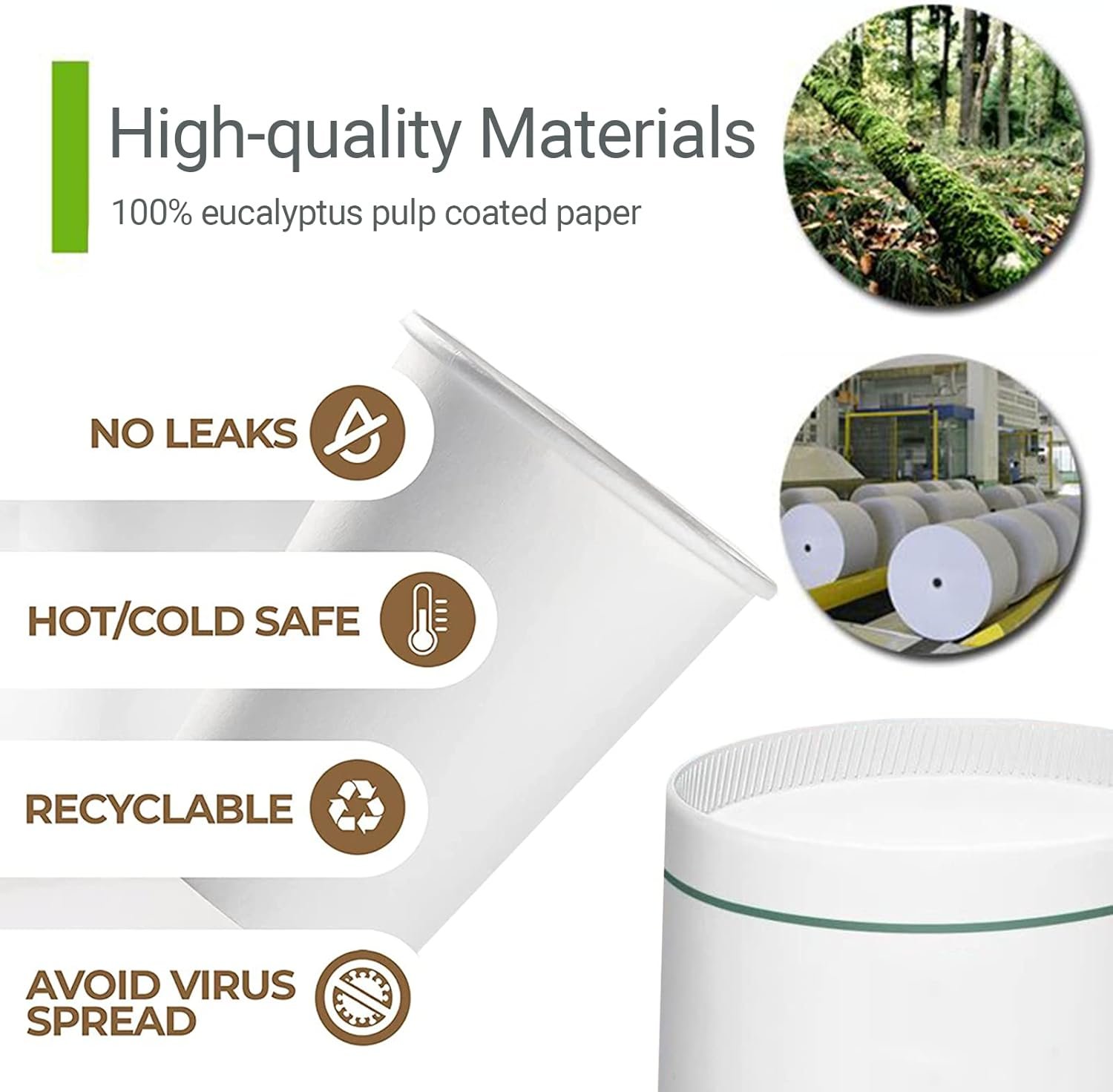 OEM Custom 8oz Paper Cups Personalized with Photo Logo Text for Office Coffee Shop Party Wedding Events 50 Pack Manufacturer