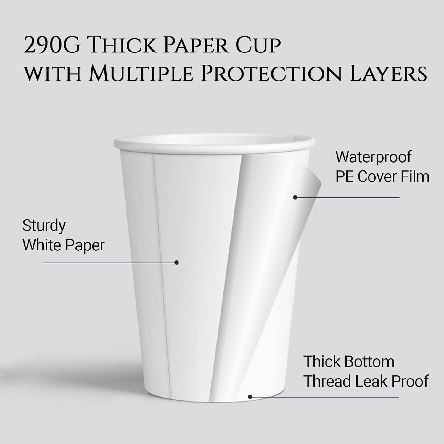 OEM Custom 8oz Paper Cups Personalized with Photo Logo Text for Office Coffee Shop Party Wedding Events 50 Pack Manufacturer