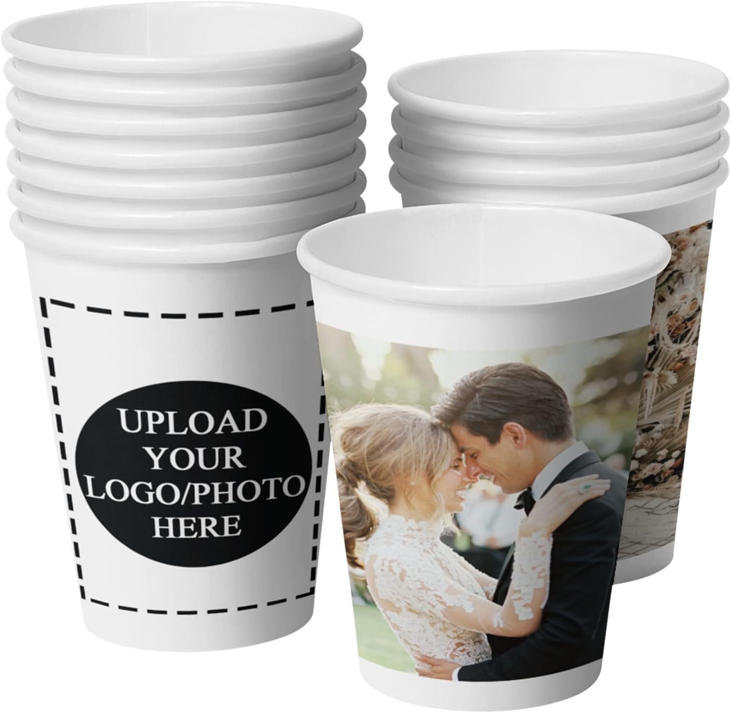 OEM Custom 8oz Paper Cups Personalized with Photo Logo Text for Office Coffee Shop Party Wedding Events 50 Pack Manufacturer