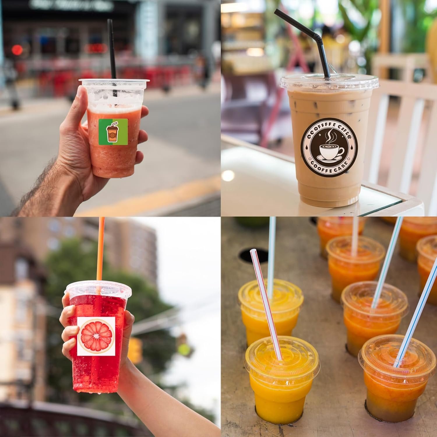 Wholesale Custom Disposable Clear Plastic Cups with Stickers and Flat Lids 100-300pcs Personalized for Party Wedding Milkshake Cold Drinks Smoothie Iced Coffee 12oz Manufacturer