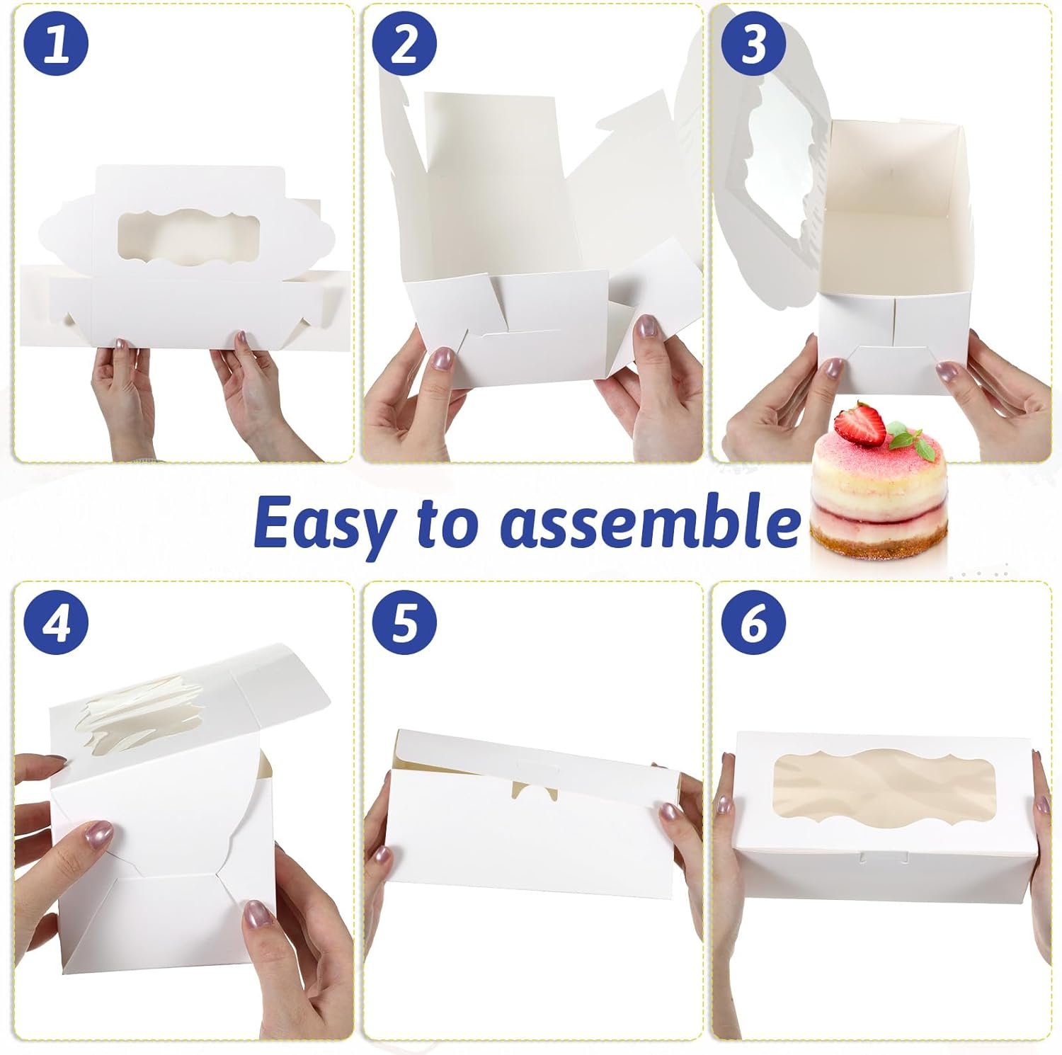 Wholesale 60 Pcs 9x4x3.5 Inch White Bakery Boxes with Window for Cookies Treats Loaf Cakes Desserts Muffins Donuts Candies Weddings Parties Gifts Manufacturer Wholesale 60 Pcs 9x4x3.5 Inch White Bakery Boxes with Window for Cookies Treats Loaf Cakes Desserts Muffins Donuts Candies Weddings Parties Gifts Manufacturer