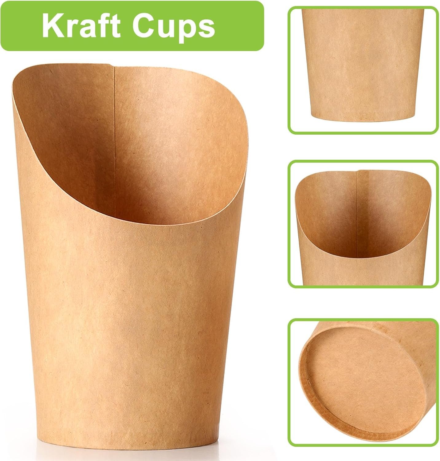 Wholesale 100 Pcs 12oz Charcuterie Cups with Sticks Individual Disposable Handheld Holders 100 Bags 100 Labels 200 Cocktail Skewers Toothpicks Paper Appetizer Snack Boxes for French Fries Brown Manufacturer