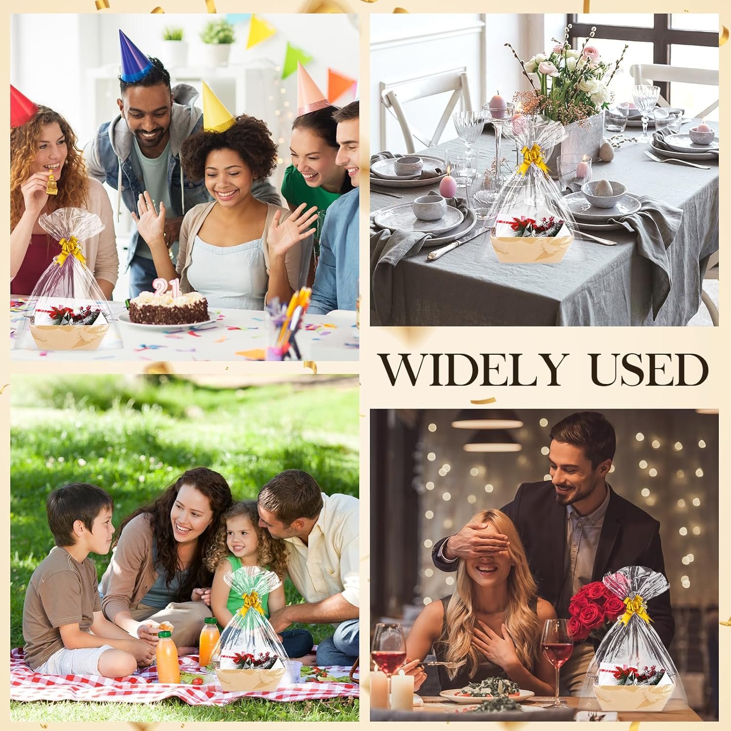 Wholesale 10-Pack 10x12 Inch Thick Kraft Empty Gift Baskets with Bows and Bags for Christmas Valentine's Day Easter Birthdays Snacks Farmers Market Manufacturer Wholesale 10-Pack 10x12 Inch Thick Kraft Empty Gift Baskets with Bows and Bags for Christmas Valentine's Day Easter Birthdays Snacks Farmers Market Manufacturer