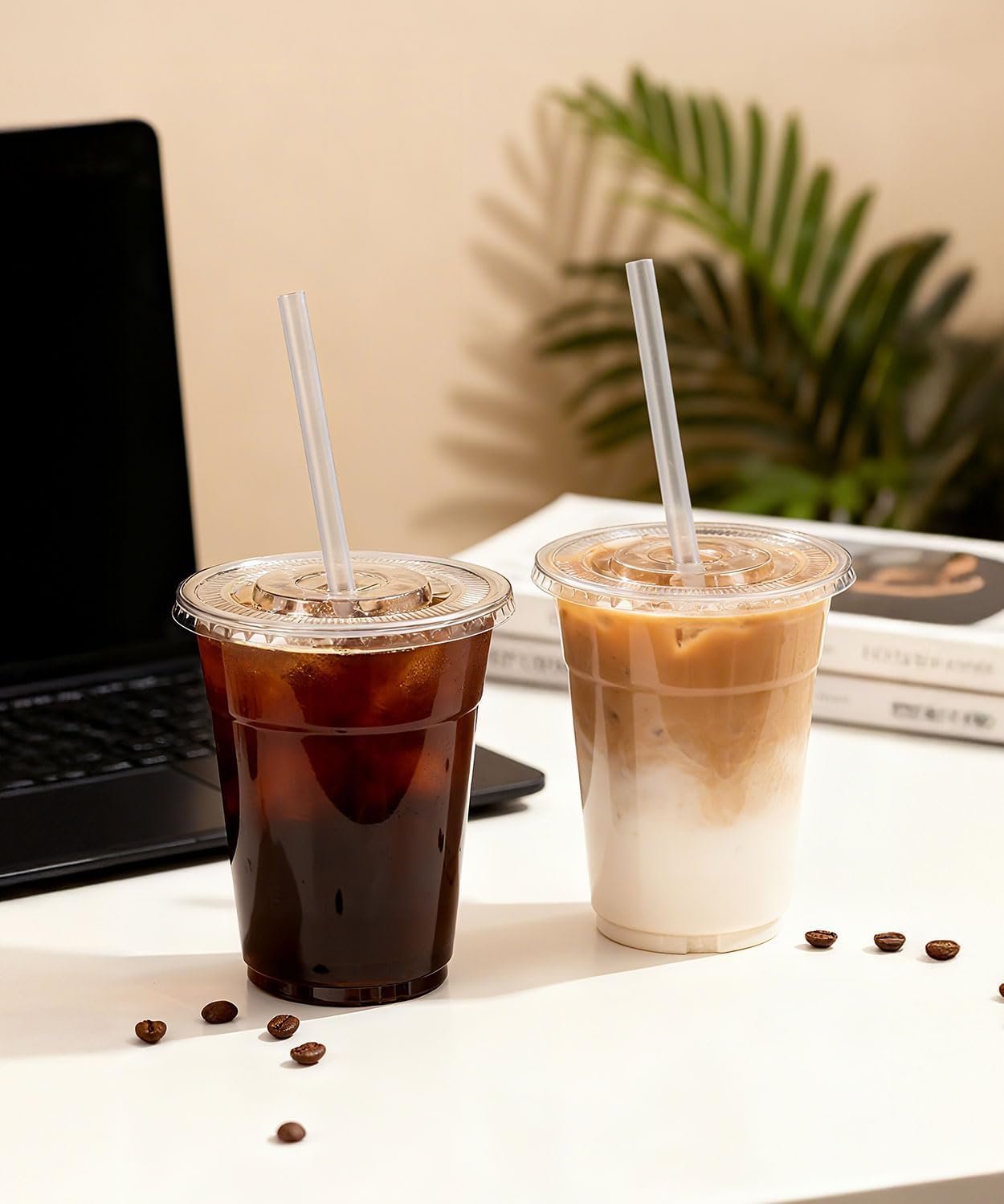 Wholesale 100 Pack 16 oz Clear Plastic Cups with Lids and Straws Sturdy Food Safe Disposable for Iced Coffee Cold Drinks Milkshakes BPA Free Manufacturer