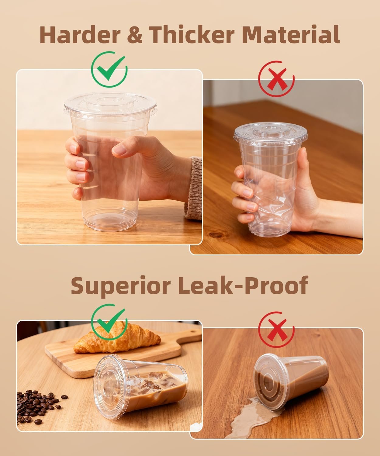 Wholesale 100 Pack 16 oz Clear Plastic Cups with Lids and Straws Sturdy Food Safe Disposable for Iced Coffee Cold Drinks Milkshakes BPA Free Manufacturer