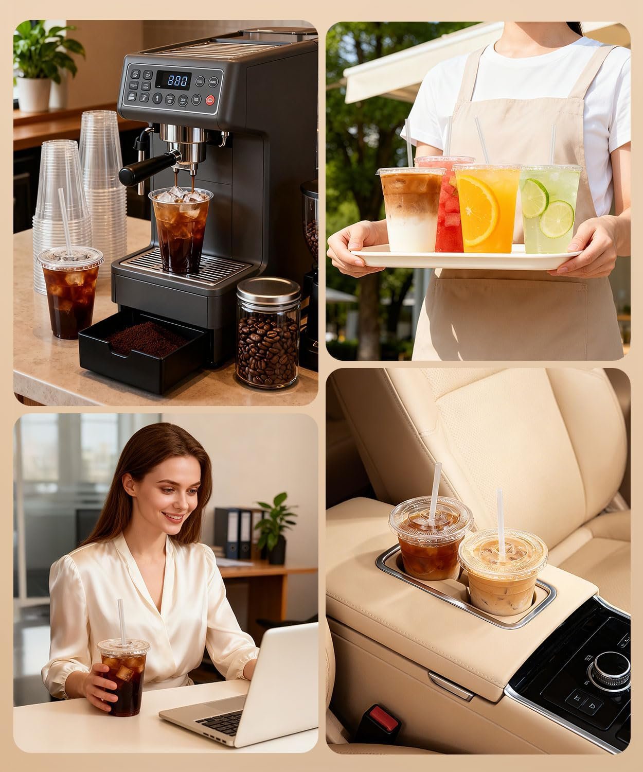 Wholesale 100 Pack 16 oz Clear Plastic Cups with Lids and Straws Sturdy Food Safe Disposable for Iced Coffee Cold Drinks Milkshakes BPA Free Manufacturer