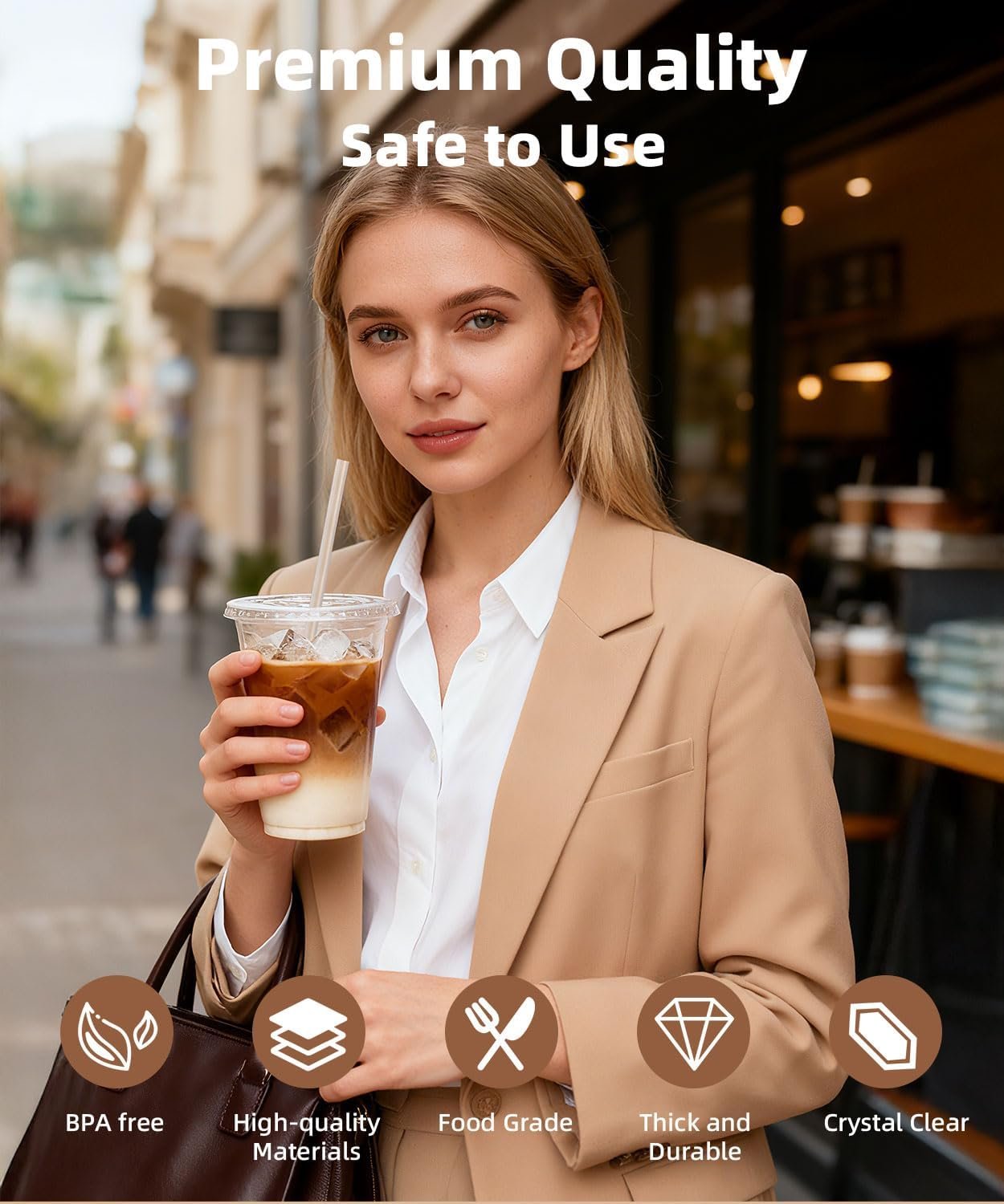 Wholesale 100 Pack 16 oz Clear Plastic Cups with Lids and Straws Sturdy Food Safe Disposable for Iced Coffee Cold Drinks Milkshakes BPA Free Manufacturer