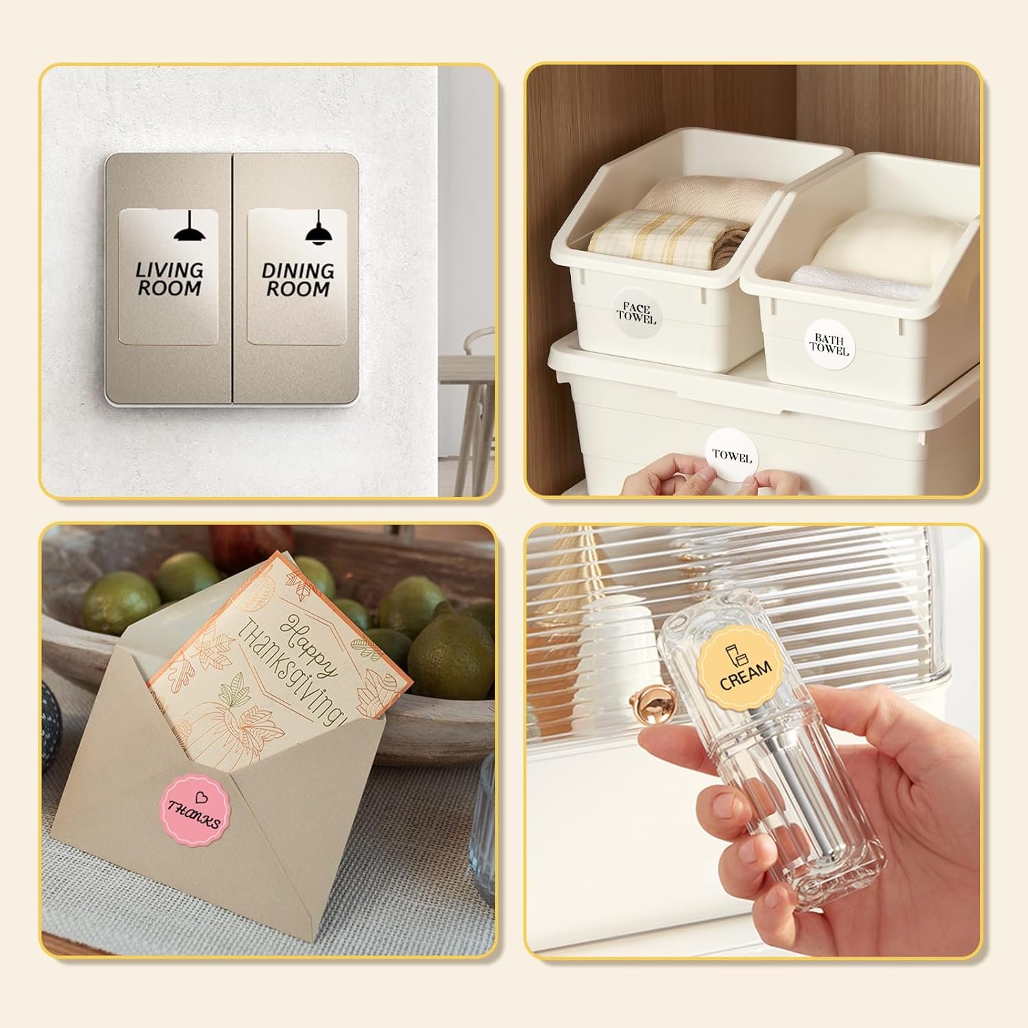 Wholesale Round Colorful Labels 3 Rolls 1.34'' (34x34mm) Food Personalized Home School Office Manufacturer