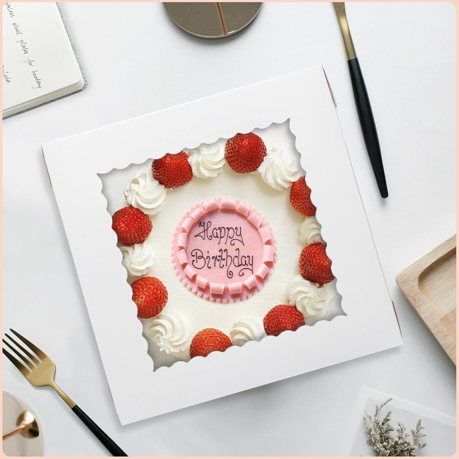 Wholesale 6 Pack Tall Cake Boxes for Tiered Cakes 12x12x12 Inch Disposable with Window Cardboard Bakery Transport Containers for Weddings Birthdays Parties Manufacturer