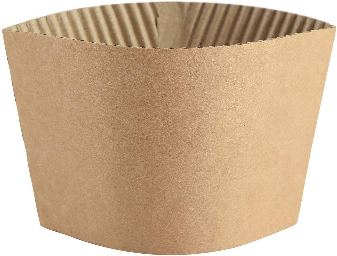 Wholesale Personalized Kraft Disposable Coffee Cup Sleeves Custom Paper Cardboard Wraps for Coffee Lovers Weddings Baby Showers Retirements 20-500pcs Manufacturer