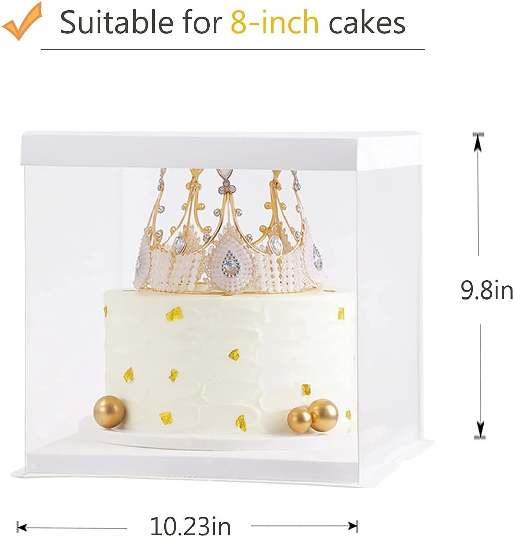 Wholesale 2Pcs Large Cake PET Clear Box 10