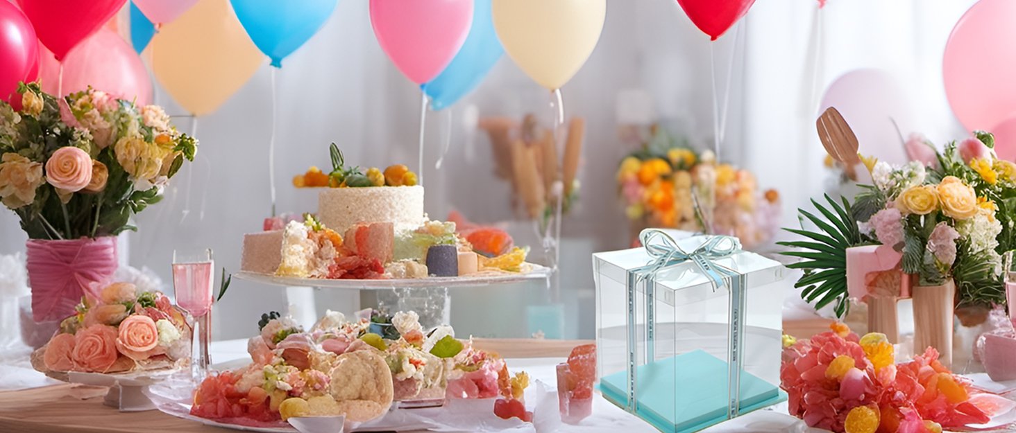 Wholesale 2Pcs Large Cake PET Clear Box 10