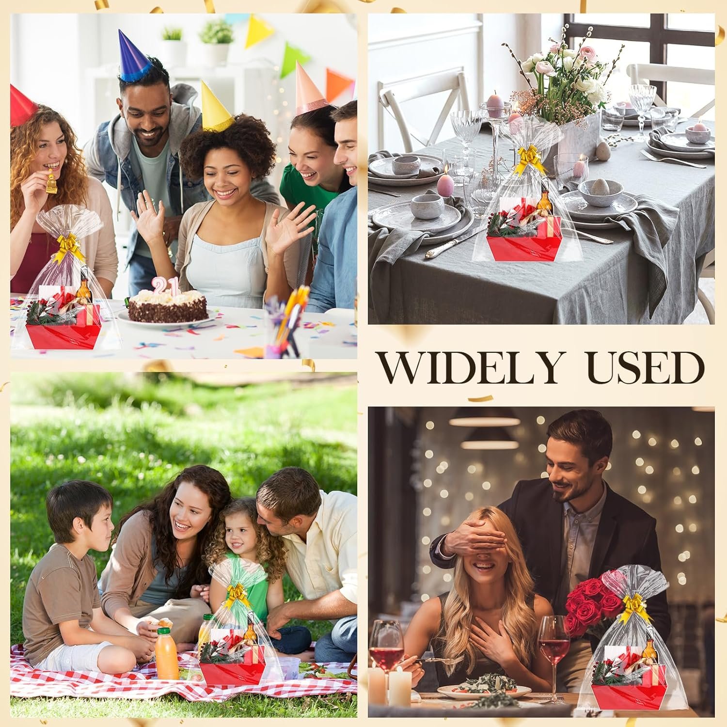 Wholesale 10-Pack Red Empty Gift Baskets 10x12 Inch Thick Kraft with 10 Bows 10 Bags for Christmas Easter Birthdays Snacks Farmers Market Manufacturer Wholesale 10-Pack Red Empty Gift Baskets 10x12 Inch Thick Kraft with 10 Bows 10 Bags for Christmas Easter Birthdays Snacks Farmers Market Manufacturer