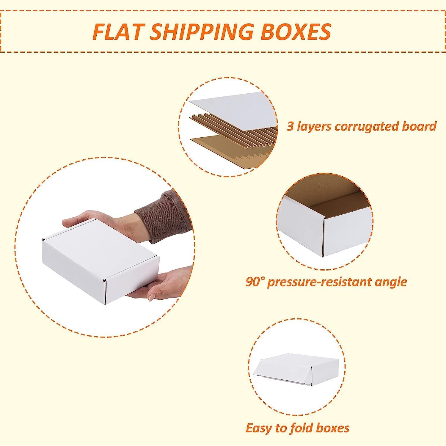 Wholesale 7x5x2 Small Shipping Boxes Set of 50 White Corrugated Cardboard Literature Mailer Manufacturer