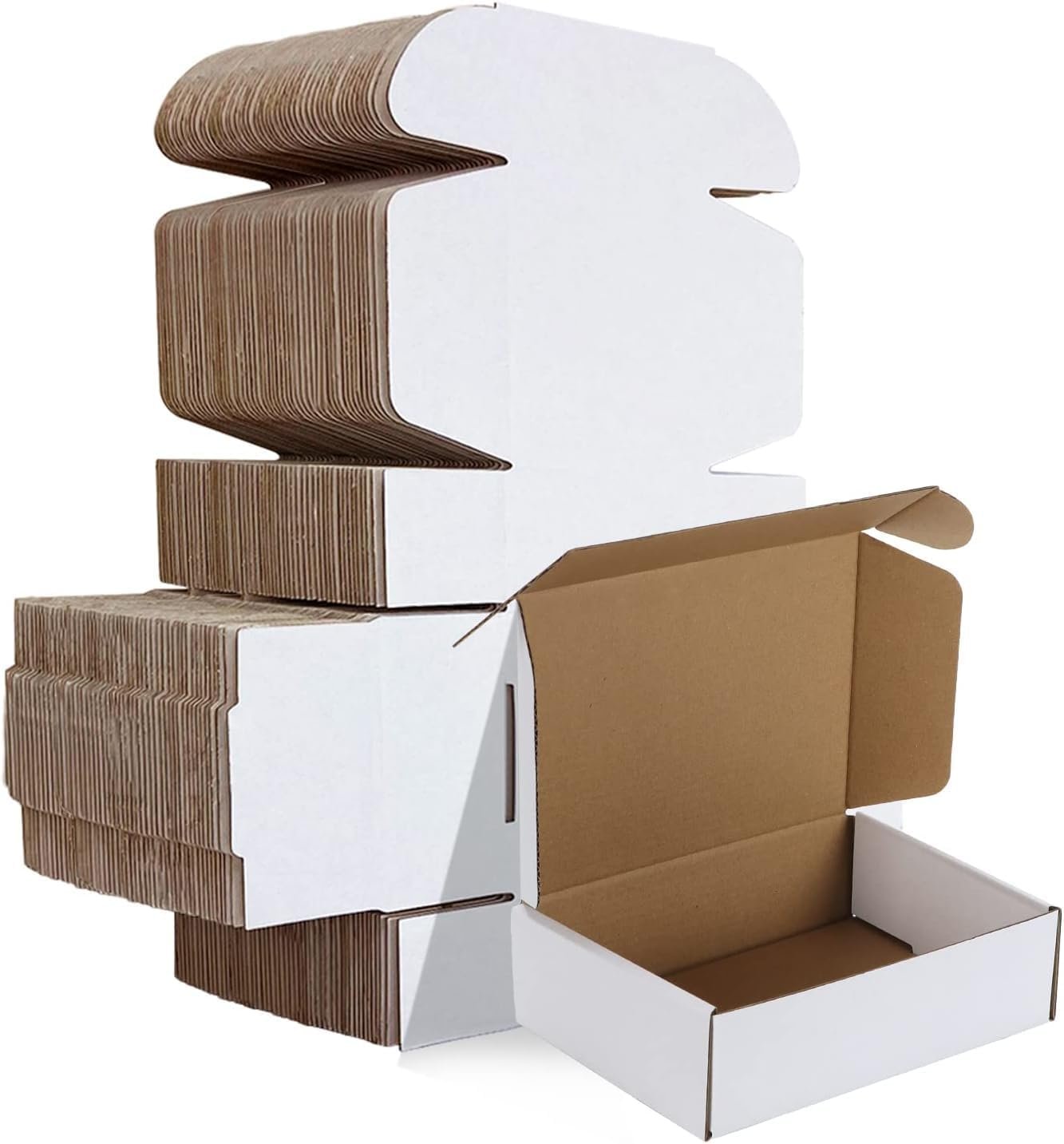 Wholesale 7x5x2 Small Shipping Boxes Set of 50 White Corrugated Cardboard Literature Mailer Manufacturer