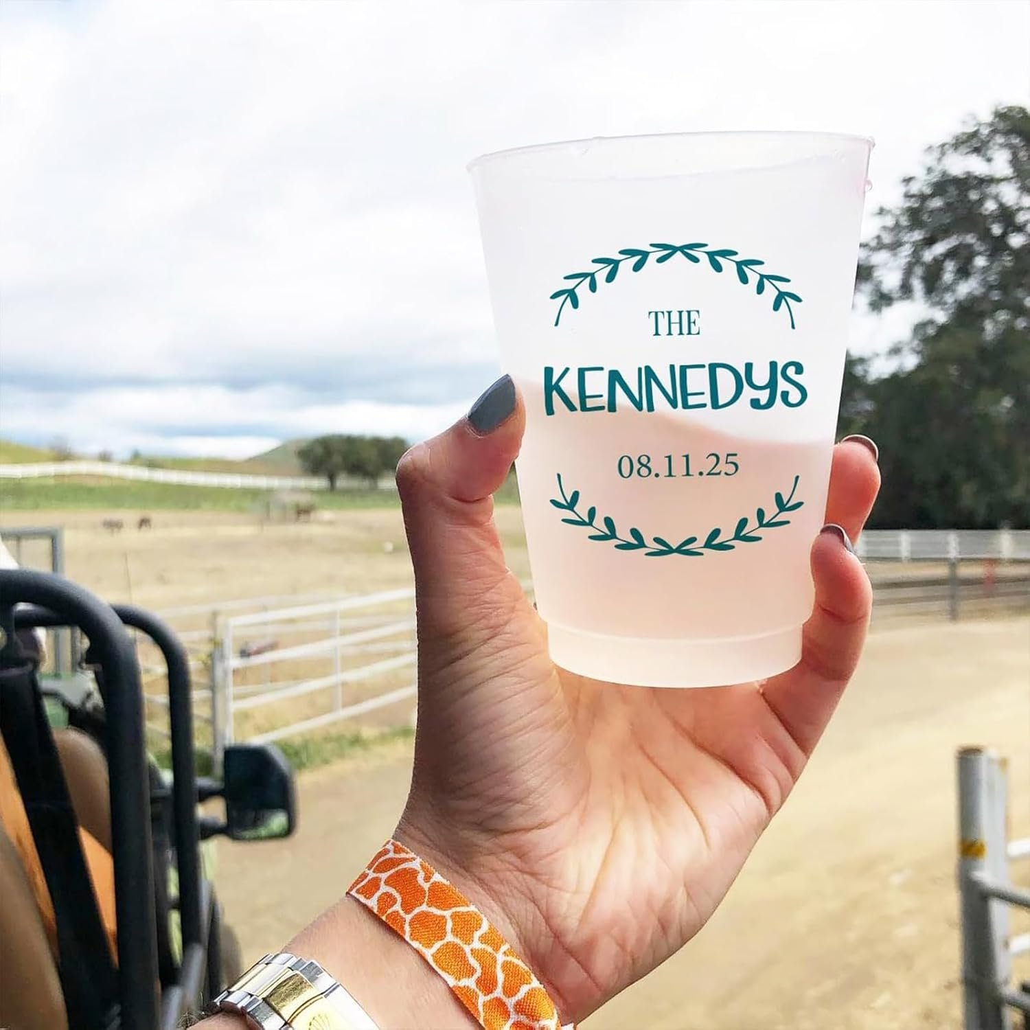 Wholesale 50-Pack Custom Frosted Shatterproof 7/12/16oz Personalized Disposable Plastic Cups for Weddings Bridal Showers Modern Parties Reusable with Custom Design Manufacturer