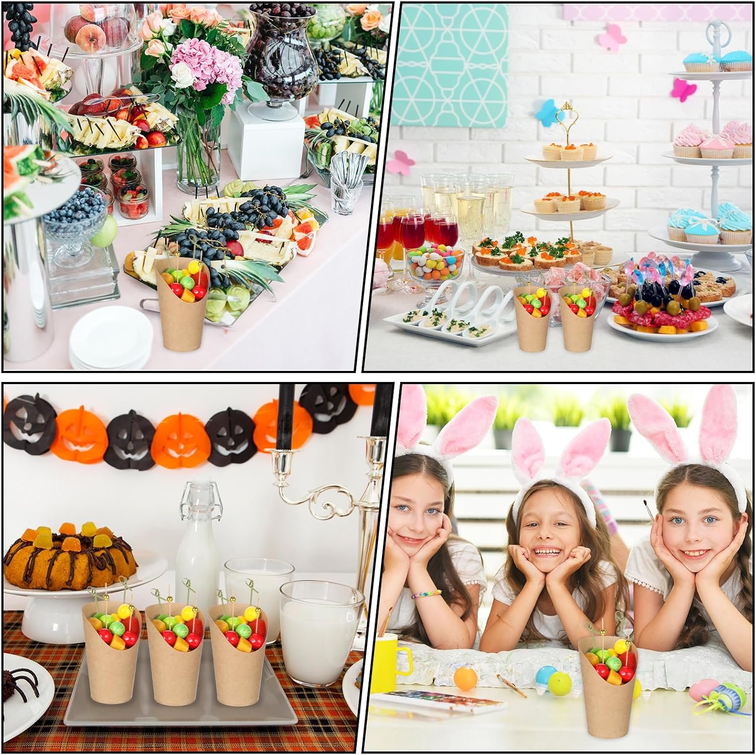 Wholesale 100 Pcs 12oz Charcuterie Cups with Sticks Disposable Handheld Holders 100 Bags 100 Labels 200 Cocktail Skewers Paper Appetizer Snack Boxes for French Fries Brown Manufacturer Wholesale 100 Pcs 12oz Charcuterie Cups with Sticks Disposable Handheld Holders 100 Bags 100 Labels 200 Cocktail Skewers Paper Appetizer Snack Boxes for French Fries Brown Manufacturer