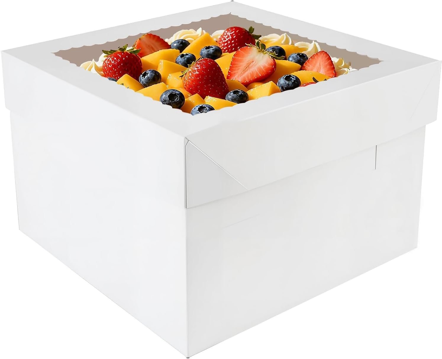 Wholesale 15 PCS 12x12x8 Inch White Cake Boxes with Window Bakery Supplies for Wedding Birthday Party Manufacturer