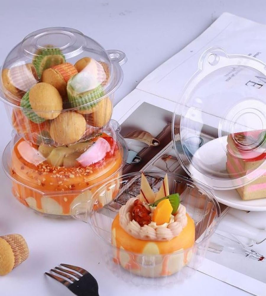 Wholesale 50 Pack Plastic Individual Cupcake Muffin Dome Holders Manufacturer