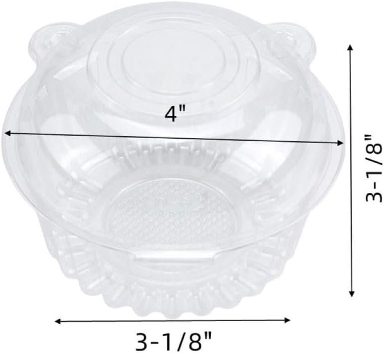 Wholesale 50 Pack Plastic Individual Cupcake Muffin Dome Holders Manufacturer
