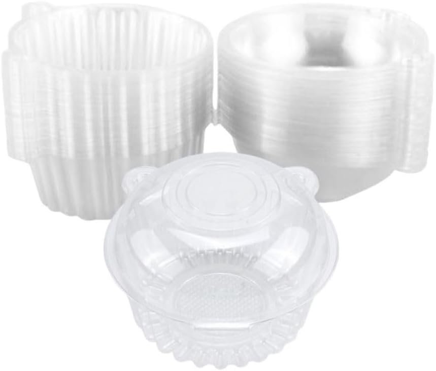 Wholesale 50 Pack Plastic Individual Cupcake Muffin Dome Holders Manufacturer
