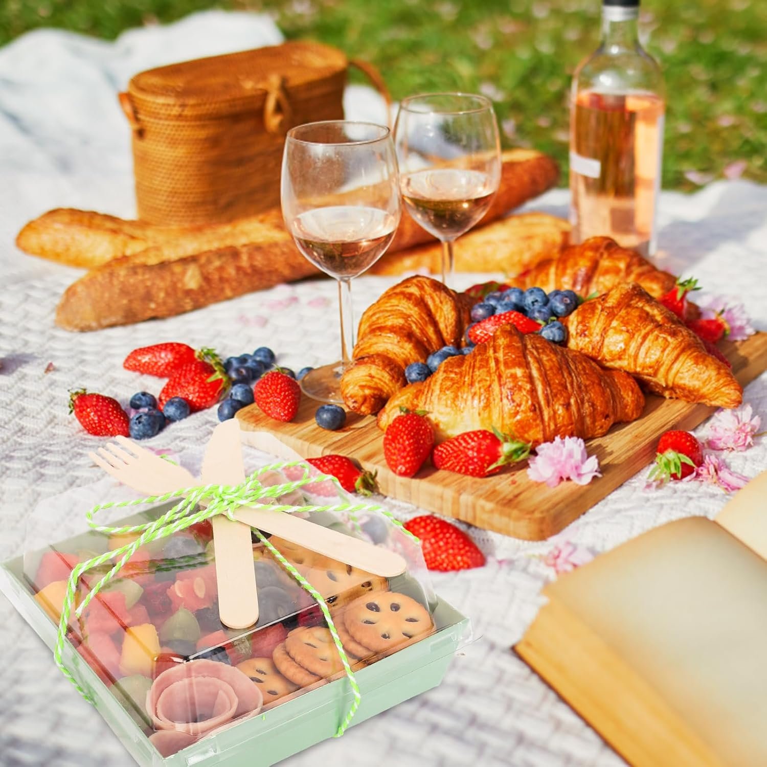 Wholesale 50 Set 4.7 x 4.3 Inch St. Patrick's Day Green Charcuterie Boxes with Clear Lids Forks Knives Disposable Mini Dessert Food Containers for Wedding Birthday Sandwich Cookies Sushi Cake Manufacturer Wholesale 50 Set 4.7 x 4.3 Inch St. Patrick's Day Green Charcuterie Boxes with Clear Lids Forks Knives Disposable Mini Dessert Food Containers for Wedding Birthday Sandwich Cookies Sushi Cake Manufacturer