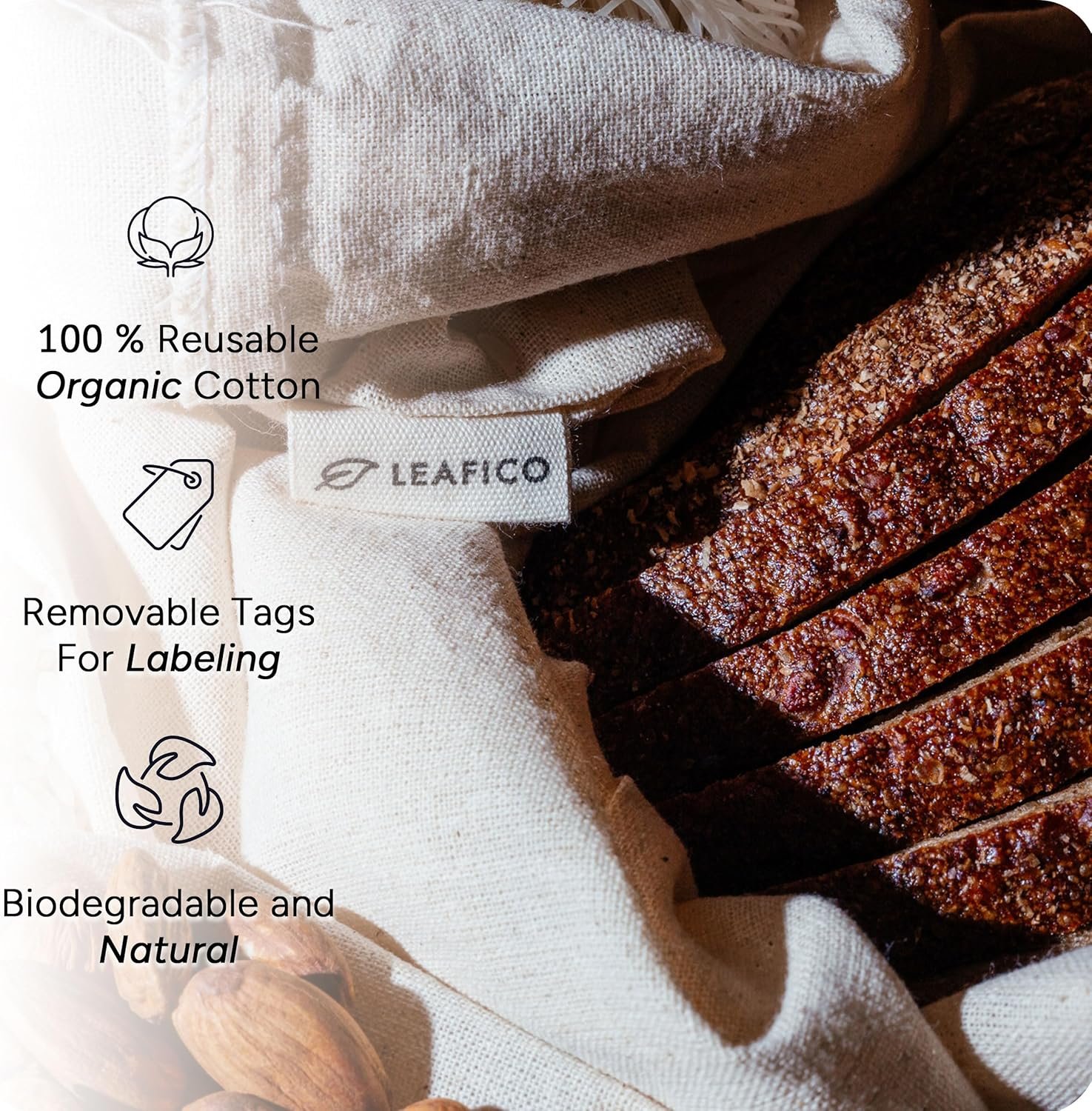 Wholesale Cotton Storage Bags X-Large 14x17 Inch 6-Pack Reusable Muslin Drawstring Bags Biodegradable Canvas Fabric Sacks for Bread Bulk Produce Potatoes Onions Shoes Manufacturer