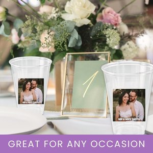 Wholesale Personalized 16oz Disposable Plastic Party Cups with Square Picture Funny Custom for Weddings Kids Birthdays Bachelorette Parties 1st 21st 50th Manufacturer Wholesale Personalized 16oz Disposable Plastic Party Cups with Square Picture Funny Custom for Weddings Kids Birthdays Bachelorette Parties 1st 21st 50th Manufacturer