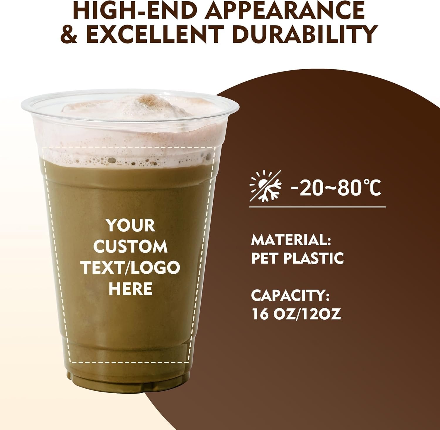 OEM Custom Plastic Cups 12/16oz 100 Pack Personalized Clear for Parties Business Branding Events Weddings Manufacturer OEM Custom Plastic Cups 12/16oz 100 Pack Personalized Clear for Parties Business Branding Events Weddings Manufacturer