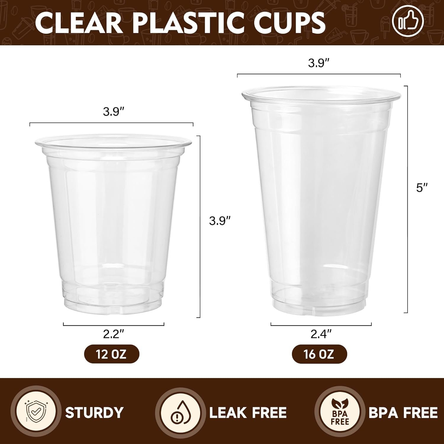 OEM Custom Plastic Cups 12/16oz 100 Pack Personalized Clear for Parties Business Branding Events Weddings Manufacturer OEM Custom Plastic Cups 12/16oz 100 Pack Personalized Clear for Parties Business Branding Events Weddings Manufacturer