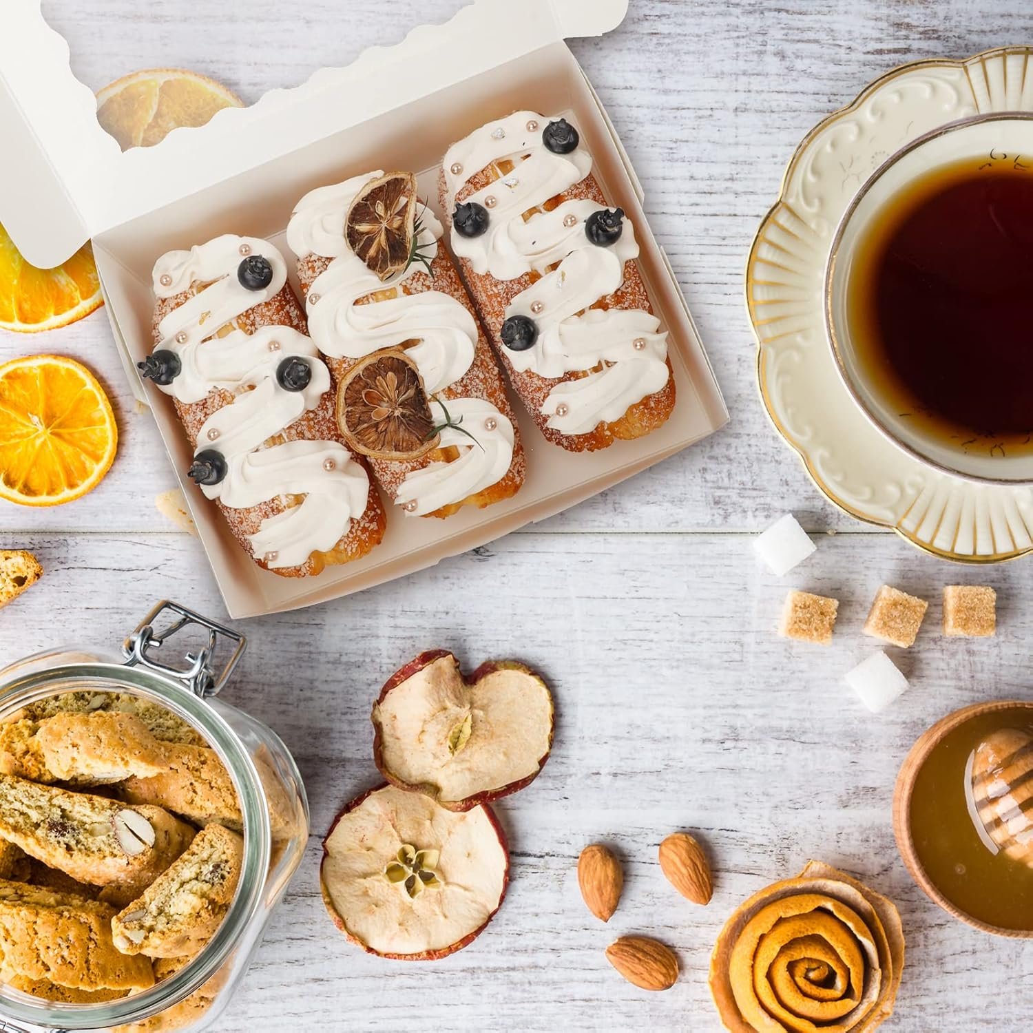 Wholesale 48pcs Cookie Boxes with Window 8x6x2.5 Inch 3 Style Pastry Boxes for Treat Chocolate Covered Strawberries Candy Muffins Donuts Manufacturer