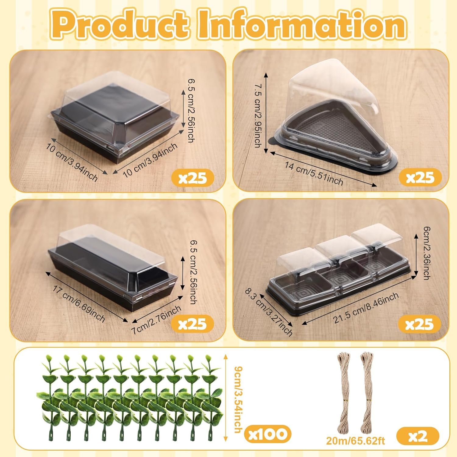 Wholesale 100 Sets 4 Styles Charcuterie Boxes with Clear Lids and Eucalyptus Leaves Plastic Bakery Packaging for Cake Slices Snacks Desserts Cookies Sandwiches Black Manufacturer Wholesale 100 Sets 4 Styles Charcuterie Boxes with Clear Lids and Eucalyptus Leaves Plastic Bakery Packaging for Cake Slices Snacks Desserts Cookies Sandwiches Black Manufacturer