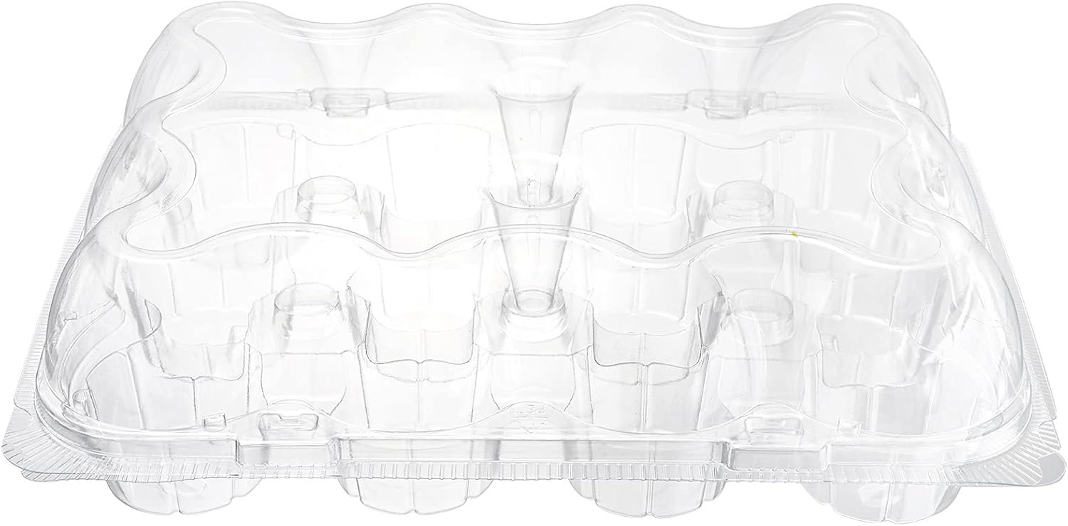 Wholesale 12 Pack Stackable Clear Cupcake Carriers with Detachable Lids for Cupcakes Muffins BPA-free Manufacturer