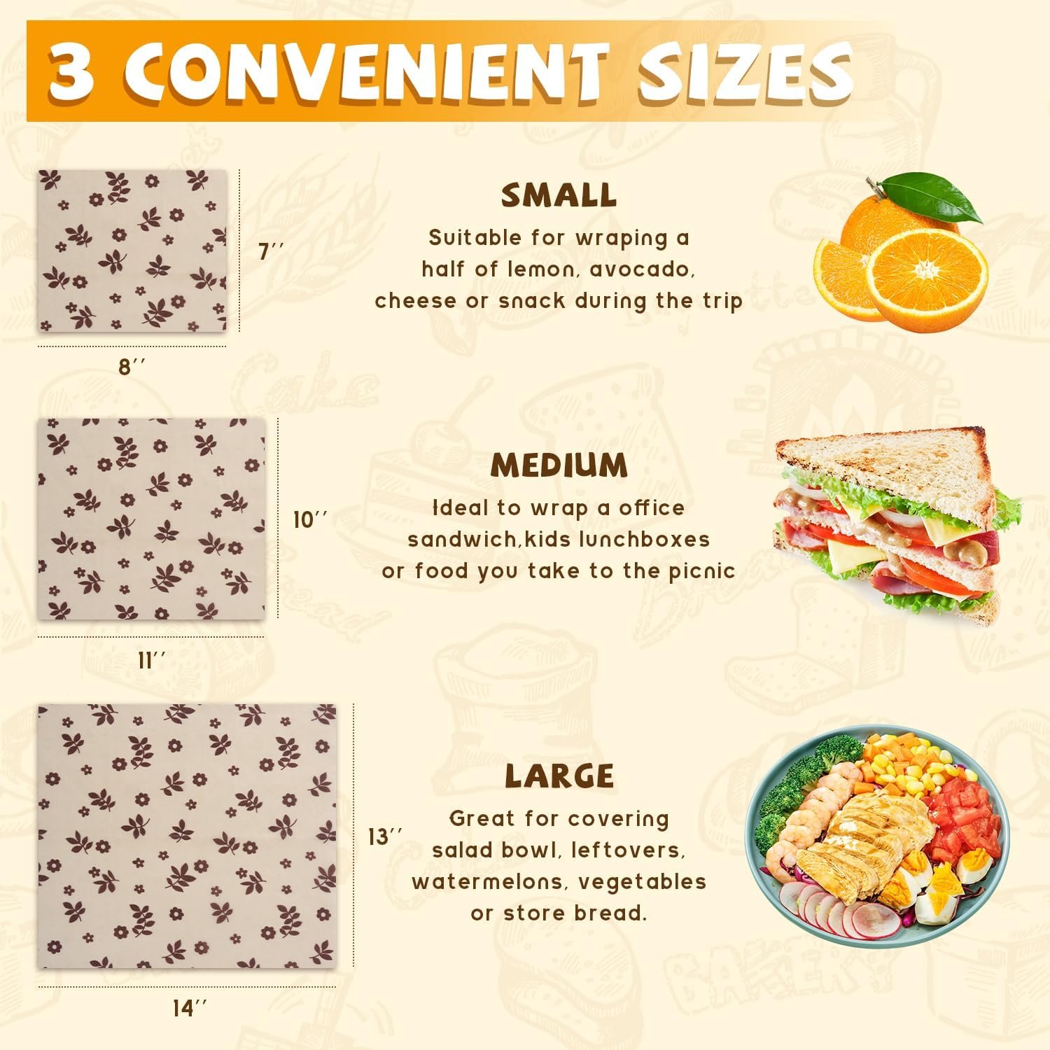 OEM Reusable Organic Linen Beeswax Bread Bags Large Capacity for Sourdough Storage with 3 Beeswax Wraps Baking Accessories Manufacturer