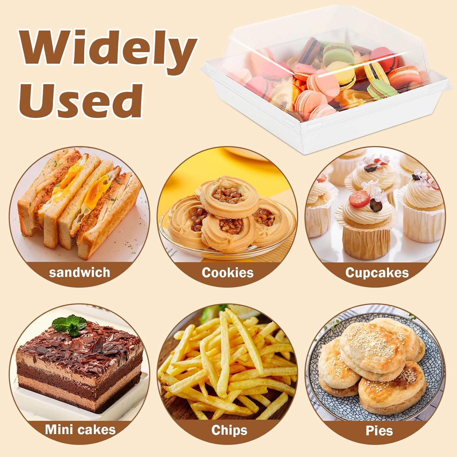 Wholesale 100 Pack Square Disposable Charcuterie Boxes with Clear Lids White Paper Food Containers for Sandwiches Cakes Slices Cookies Strawberries Manufacturer Wholesale 100 Pack Square Disposable Charcuterie Boxes with Clear Lids White Paper Food Containers for Sandwiches Cakes Slices Cookies Strawberries Manufacturer