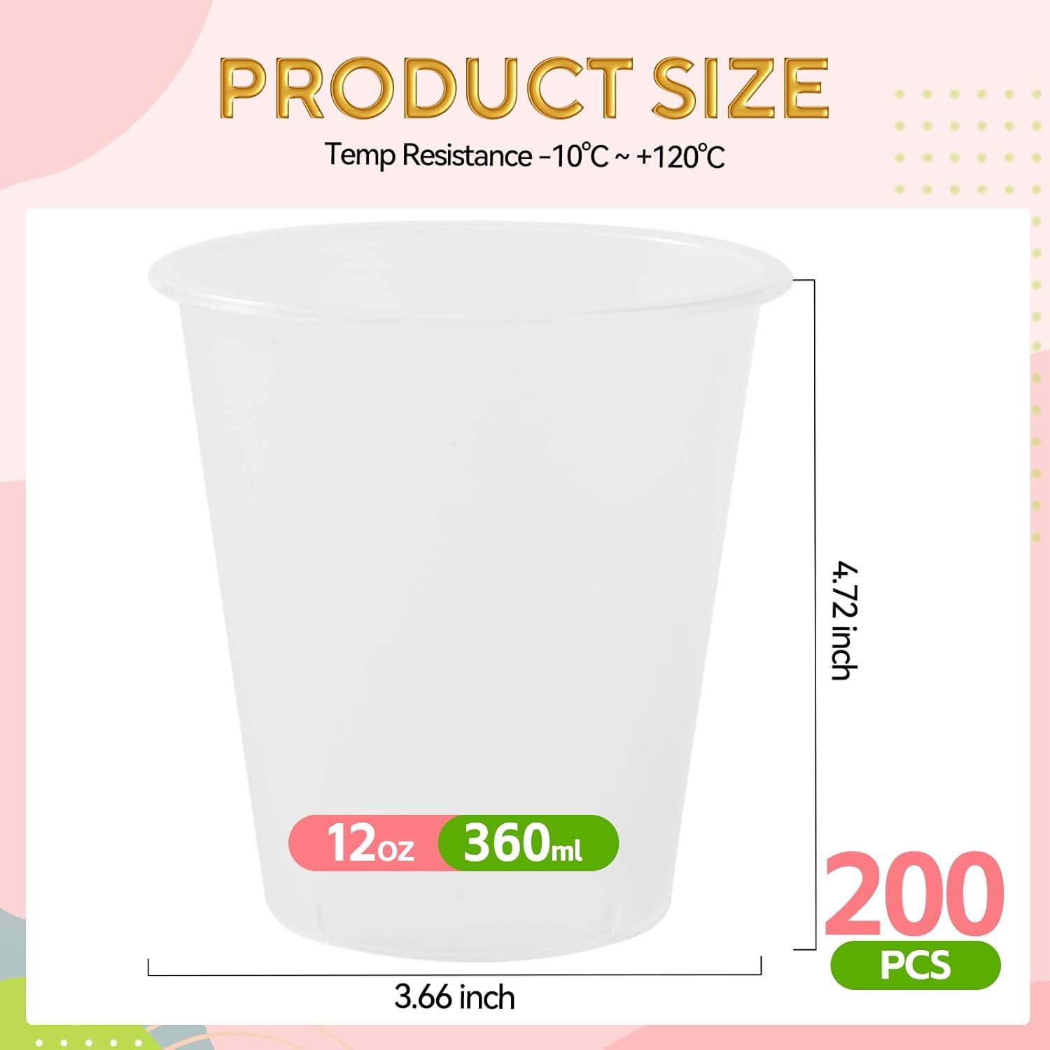 Wholesale 200 Pack 12 Oz Frosted Clear Disposable Plastic Drinking Cups Bulk for Wedding Reception Stadium Birthday Party Supplies Manufacturer