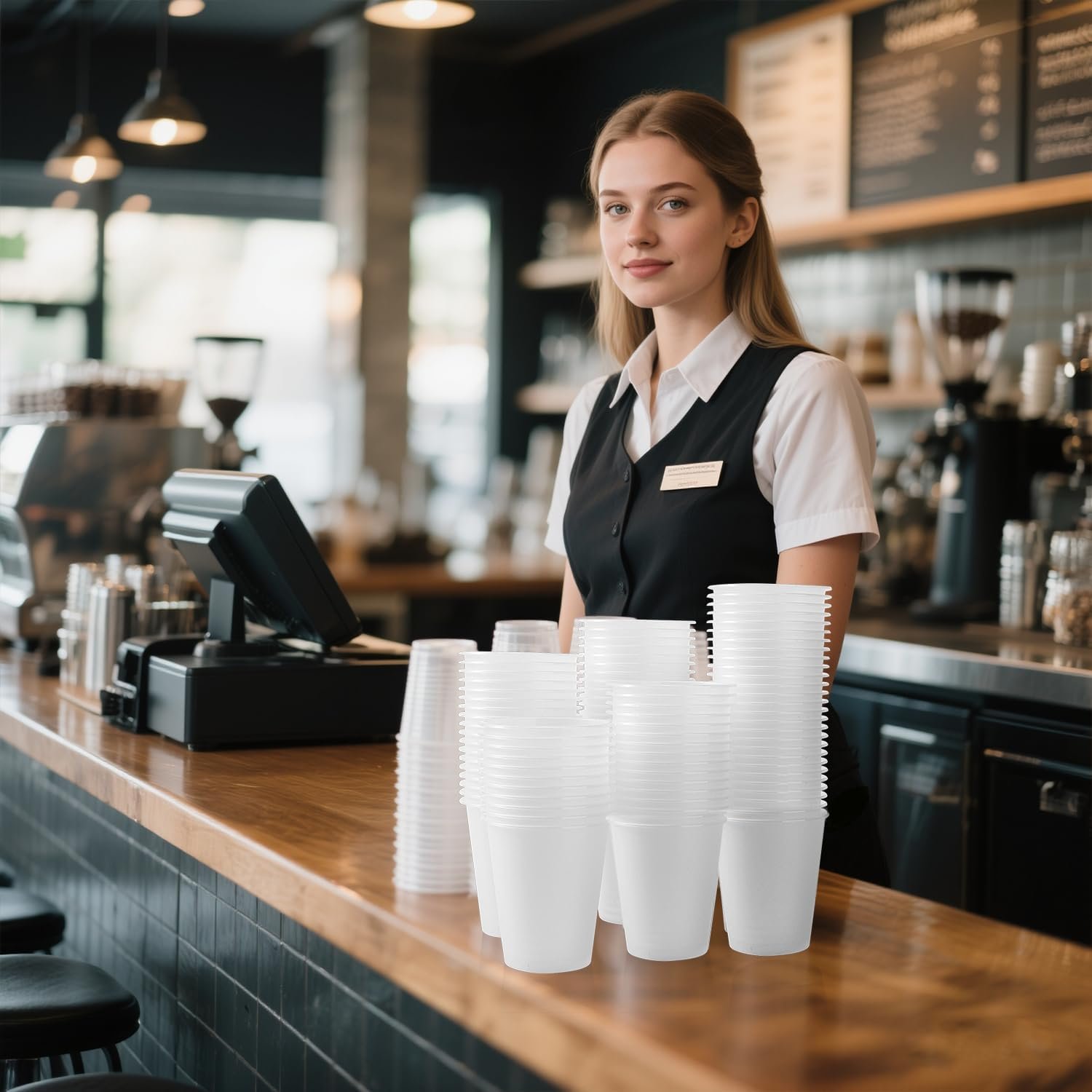 Wholesale 200 Pack 12 Oz Frosted Clear Disposable Plastic Drinking Cups Bulk for Wedding Reception Stadium Birthday Party Supplies Manufacturer