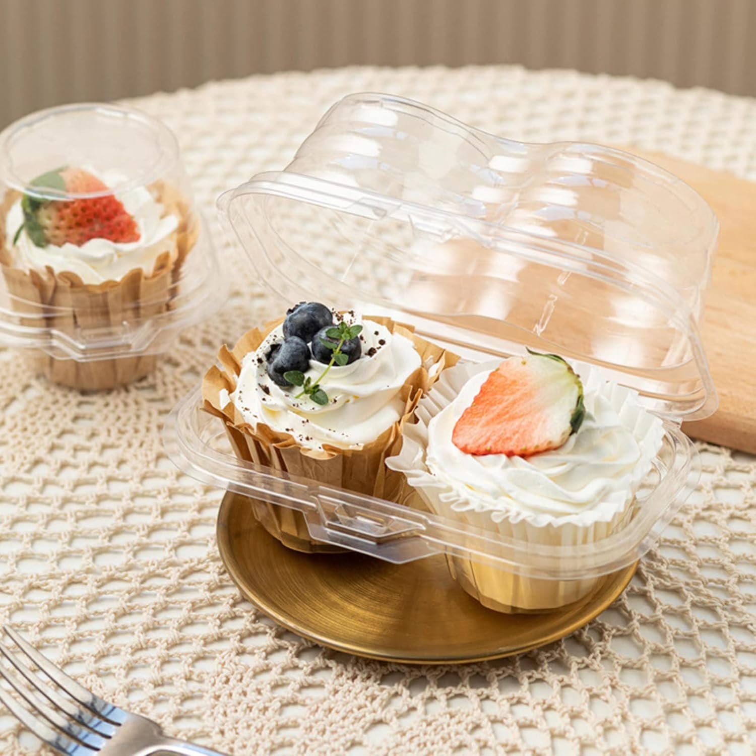 Wholesale 60 Count 2-Compartment Plastic Cupcake Containers Disposable with Connected Airtight Lid Clear Stackable Deep Dome Carrier Holder for Cupcakes Muffins BPA Free Manufacturer Wholesale 60 Count 2-Compartment Plastic Cupcake Containers Disposable with Connected Airtight Lid Clear Stackable Deep Dome Carrier Holder for Cupcakes Muffins BPA Free Manufacturer