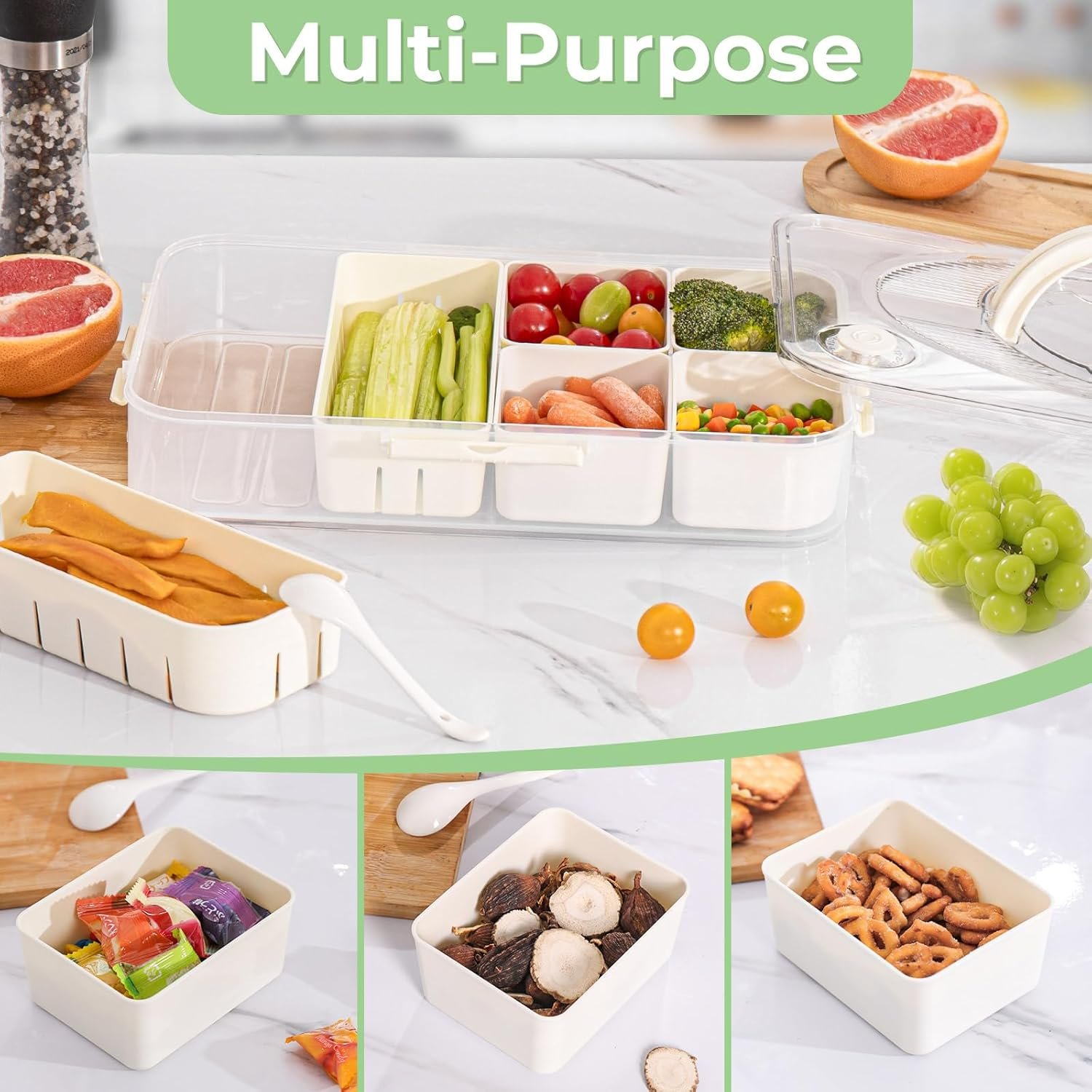 OEM 2Pack 8-Compartment Snackle Box Airtight Leakproof Divided Food Tray with Lid and Handle BPA-Free Dishwasher Safe for Picnic Fridge Travel Party Charcuterie Food Storage Manufacturer OEM 2Pack 8-Compartment Snackle Box Airtight Leakproof Divided Food Tray with Lid and Handle BPA-Free Dishwasher Safe for Picnic Fridge Travel Party Charcuterie Food Storage Manufacturer