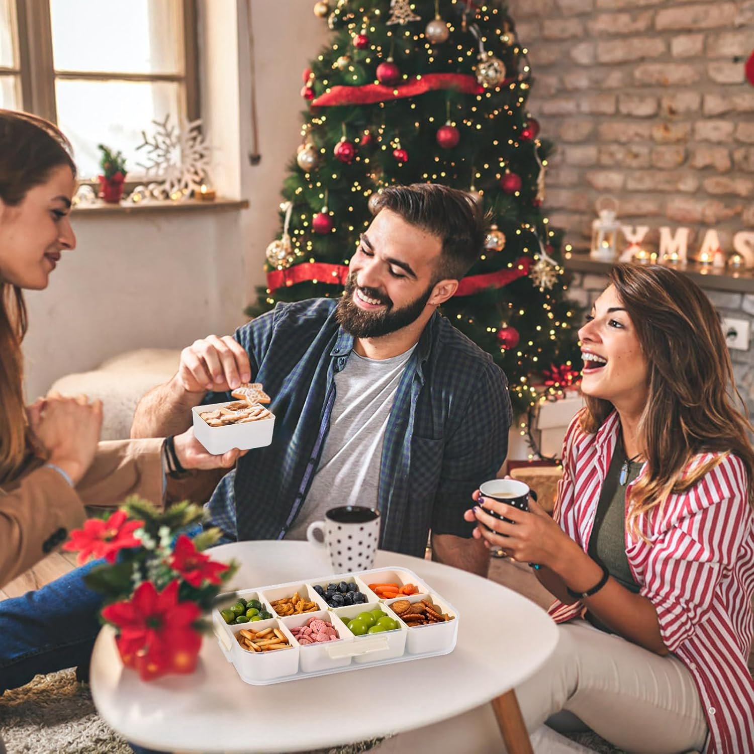 OEM 2Pack 8-Compartment Snackle Box Airtight Leakproof Divided Food Tray with Lid and Handle BPA-Free Dishwasher Safe for Picnic Fridge Travel Party Charcuterie Food Storage Manufacturer OEM 2Pack 8-Compartment Snackle Box Airtight Leakproof Divided Food Tray with Lid and Handle BPA-Free Dishwasher Safe for Picnic Fridge Travel Party Charcuterie Food Storage Manufacturer