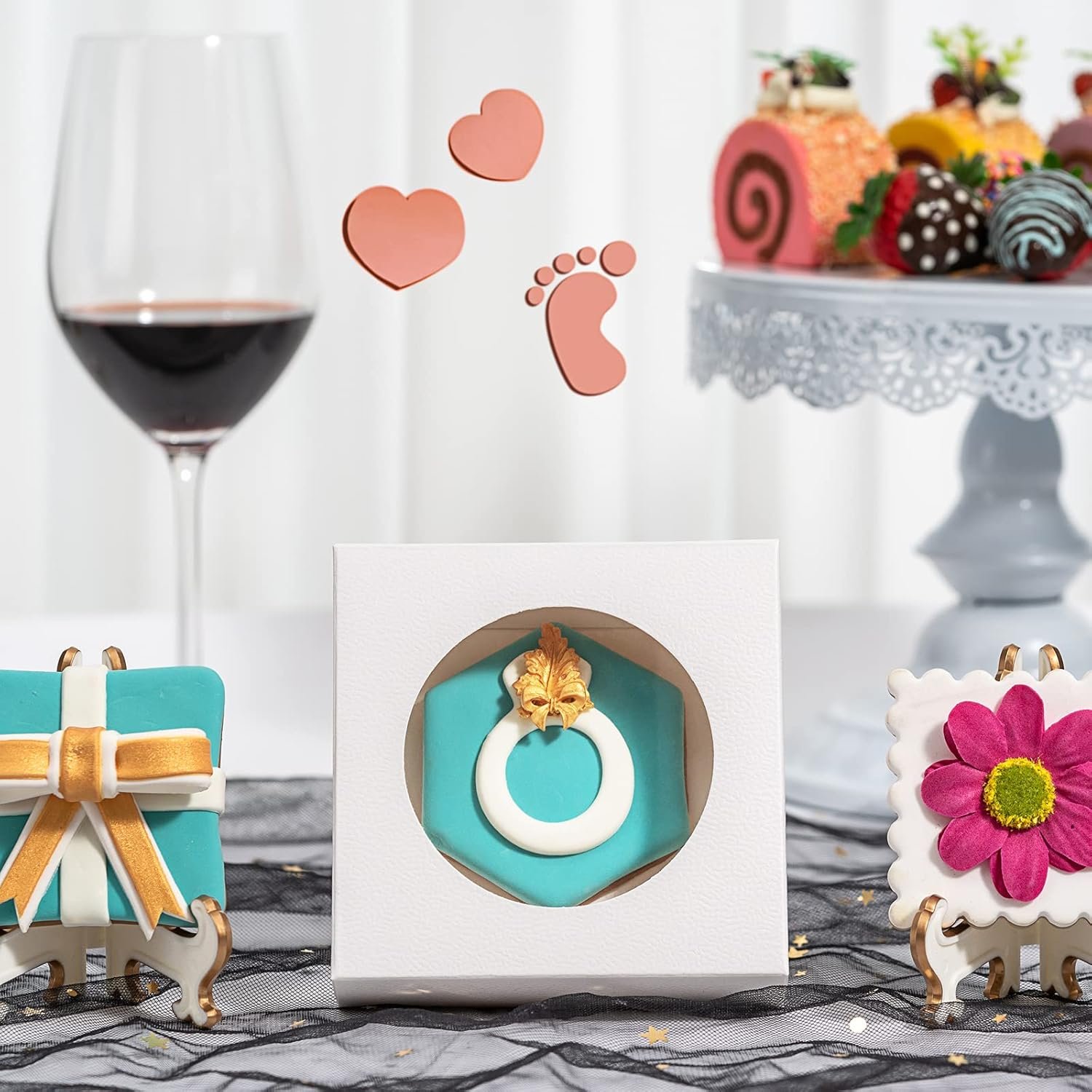 Wholesale Valentine Cookie Gift Boxes with Window 4 3/8